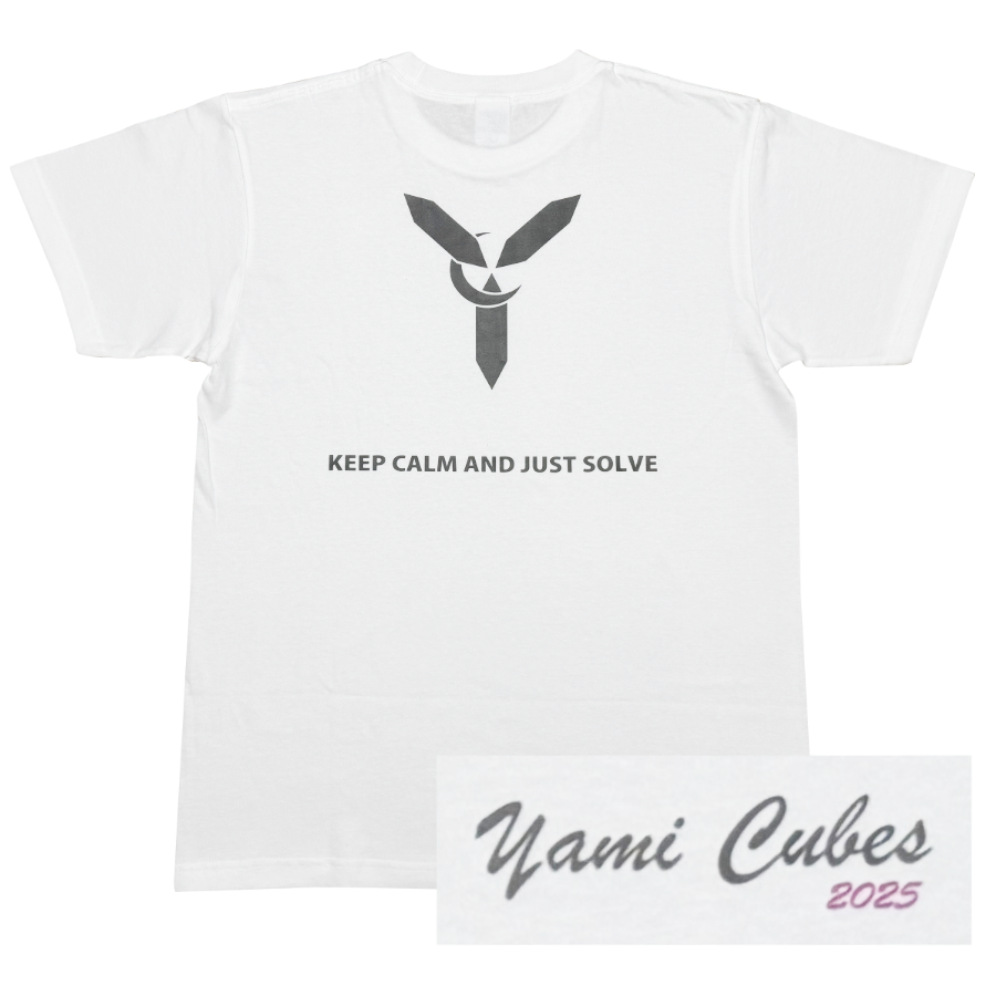 YAMI CUBES 2025年モデル Tシャツ ホワイトデザイン 大型