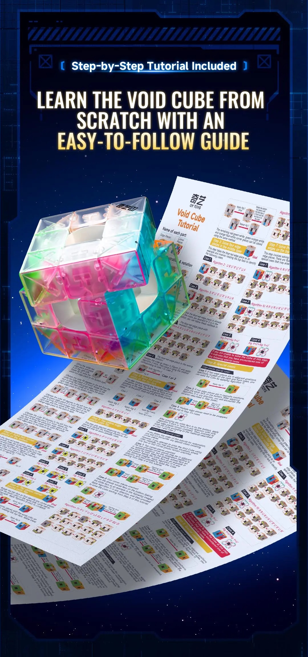 即納可能】QiYi 可愛いクリスタル ボイドキューブUV - YAMI CUBE STORE