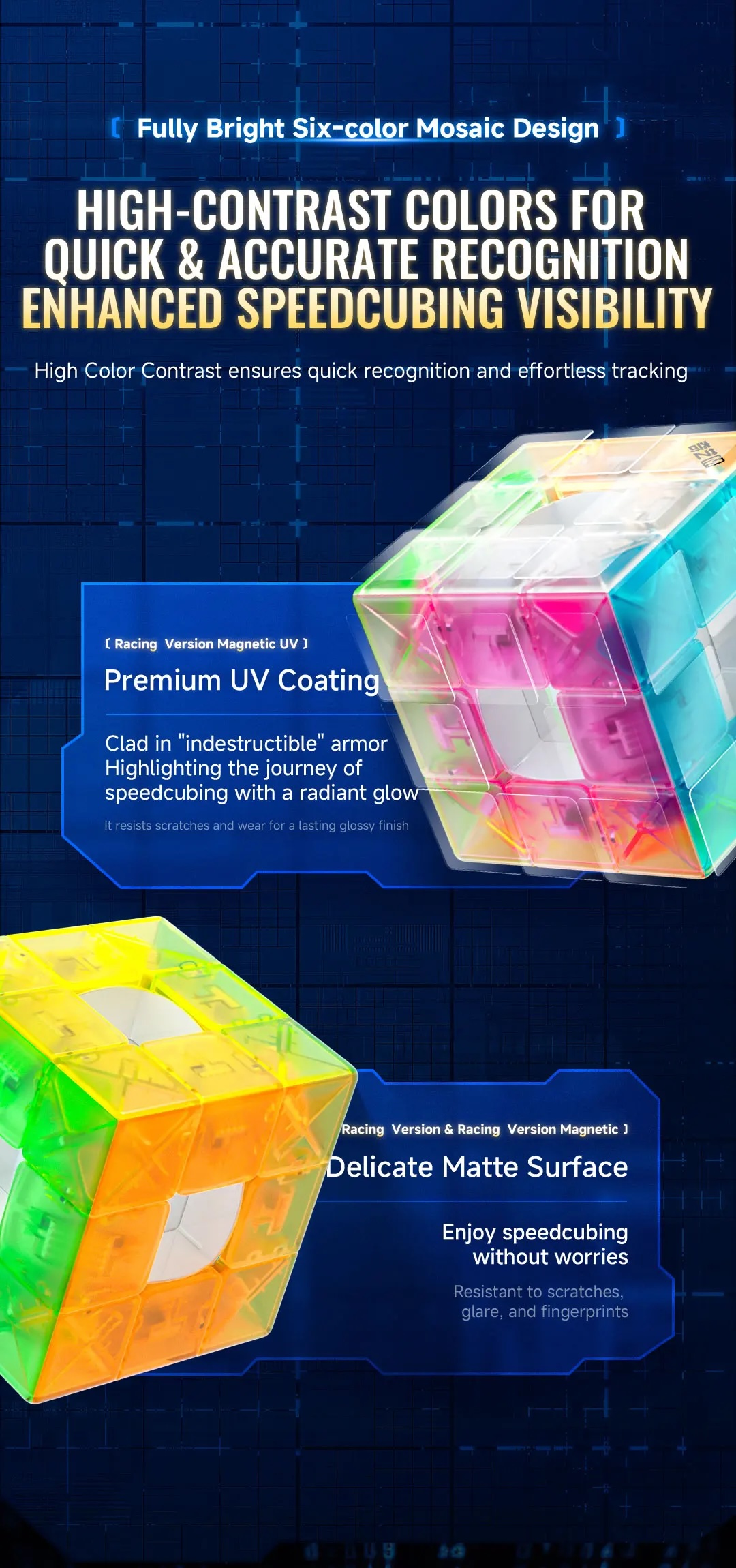 即納可能】QiYi 可愛いクリスタル ボイドキューブUV - YAMI CUBE STORE